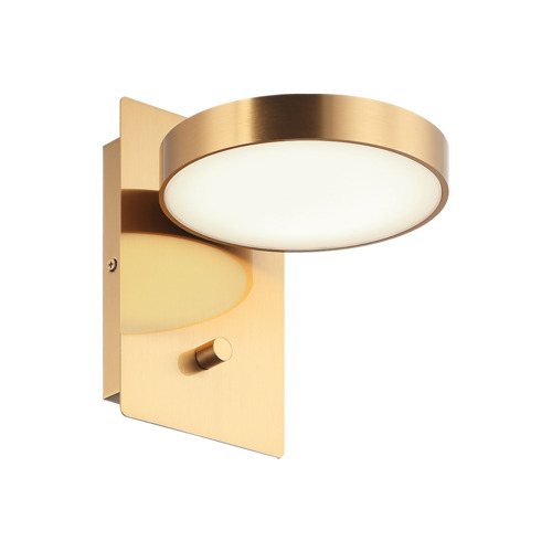 Matteo Lighting Matteo Lighting Azton Aged Gold Brass LED Switched Sconce S01801AG