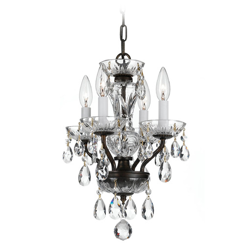Crystorama Lighting Crystorama Lighting Traditional Crystal English Bronze Crystal Chandelier 5534-EB-CL-SAQ