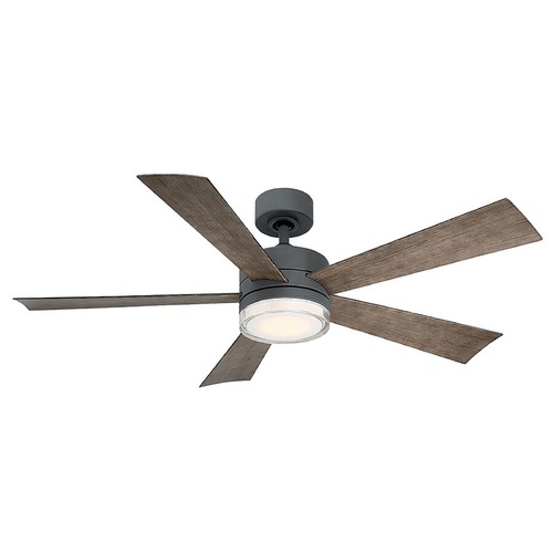 Modern Forms by WAC Lighting Wynd 52-Inch LED Smart Outdoor Fan in Graphite 2700K by Modern Forms FR-W1801-52L27GHWG