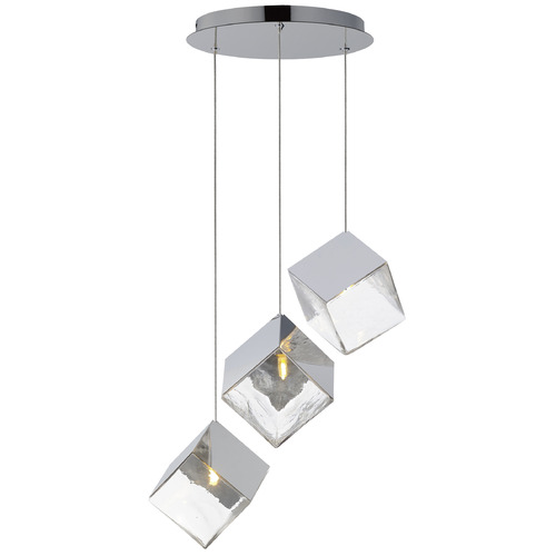 ET2 Lighting Ice Cube Polished Chrome LED Multi-Light Pendant by ET2 Lighting E24683-28PC