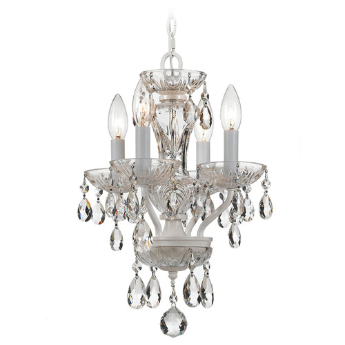 Crystorama Lighting Crystorama Lighting Traditional Crystal Wet White Crystal Chandelier 5534-WW-CL-SAQ