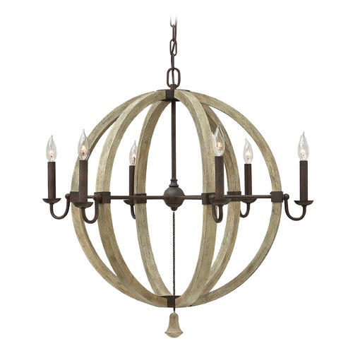 Fredrick Ramond Middlefield Chandelier in Iron Rust & Weathered Ash by Fredrick Ramond FR40566IRR