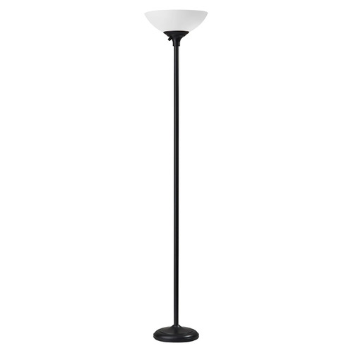 Adesso Home Lighting Adesso Home Glenn Black Torchiere Lamp with Bowl / Dome Shade 7506-01