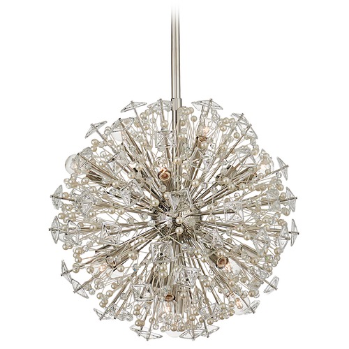 Visual Comfort Signature Collection Kate Spade New York Dickinson Chandelier in Nickel by Visual Comfort Signature KS5005PNCG