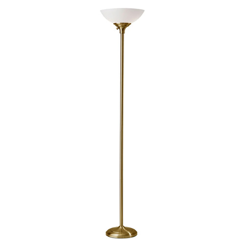 Adesso Home Lighting Adesso Home Glenn Antique Brass Torchiere Lamp with Bowl / Dome Shade 7506-21