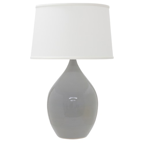 House of Troy Lighting Scatchard Stoneware Gray Gloss Table Lamp by House of Troy Lighting GS302-GG