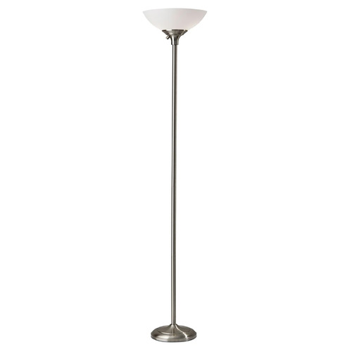 Adesso Home Lighting Adesso Home Glenn Brushed Steel Torchiere Lamp with Bowl / Dome Shade 7506-22