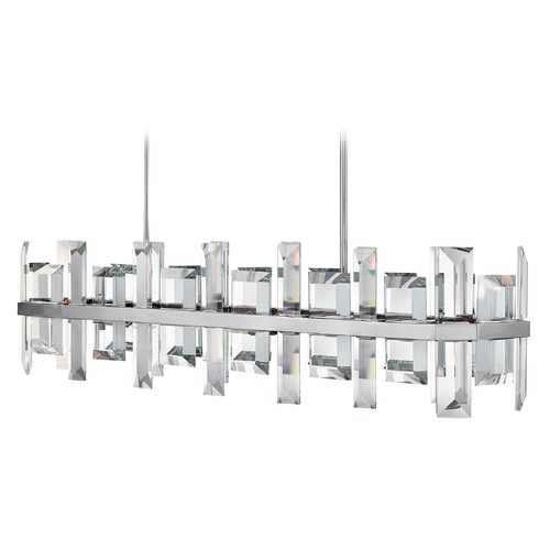 Fredrick Ramond Odette 42-Inch Linear Chandelier in Polished Nickel by Fredrick Ramond FR39216PNI
