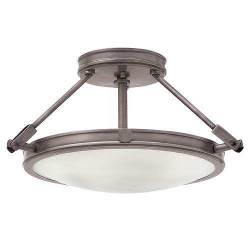 Hinkley Collier 16.50-Inch Antique Nickel Semi-Flush Mount by Hinkley Lighting 3381AN