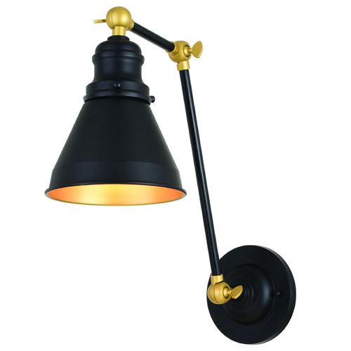 Vaxcel Lighting Vaxcel Lighting Alexis Oil Rubbed Bronze & Satin Gold Swing Arm Lamp W0400
