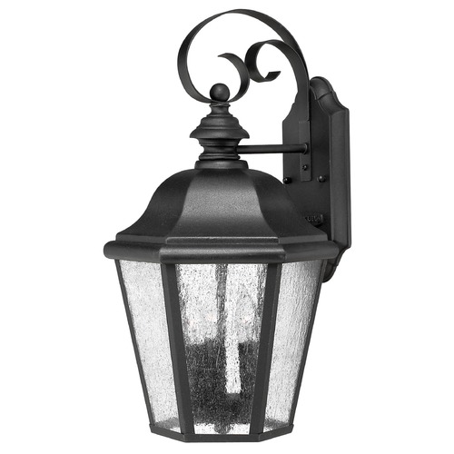 Hinkley Seeded Glass Outdoor Wall Light Black by Hinkley Lighting 1676BK