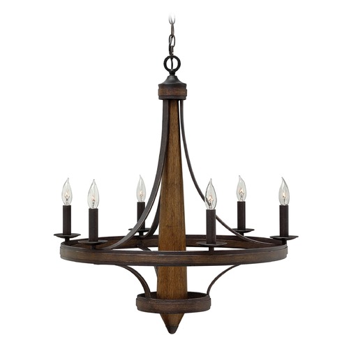 Fredrick Ramond Bastille Chandelier in Vintage Bronze & Chestnut by Fredrick Ramond FR41246VBZ