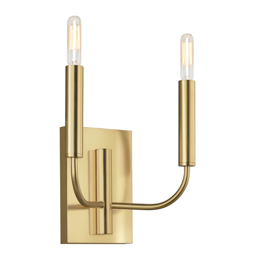 Visual Comfort Studio Collection ED Ellen-DeGeneres Brianna Burnished Brass Double Sconce by Visual Comfort Studio EW1002BBS