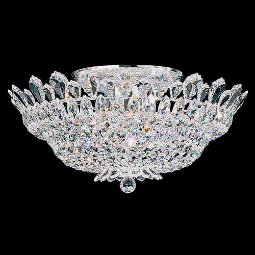 Schonbek Lighting Schonbek Worldwide Lighting Trilliane Polished Stainless Steel Semi-Flushmount Light 5868R