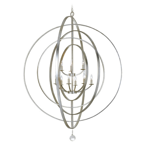 Crystorama Lighting Crystorama Lighting Luna Antique Silver Chandelier 587-SA