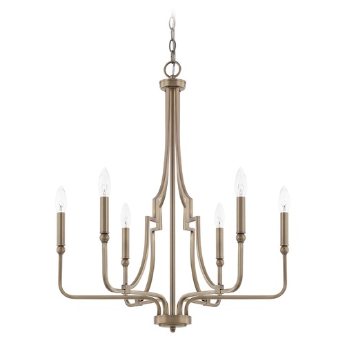 Capital Lighting Dawson 25-Inch Chandelier in Aged Brass by Capital Lighting 419361AD