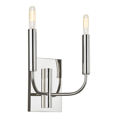 Visual Comfort Studio Collection ED Ellen-DeGeneres Brianna Polished Nickel Double Sconce by Visual Comfort Studio EW1002PN
