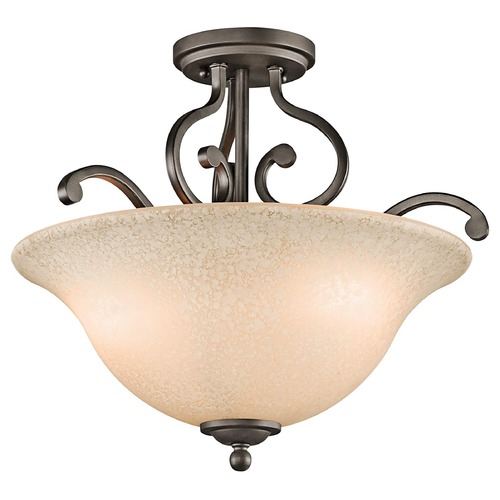 Kichler Lighting Kichler Semi-Flushmount Light with Scavo Glass in Olde Bronze 43232OZ