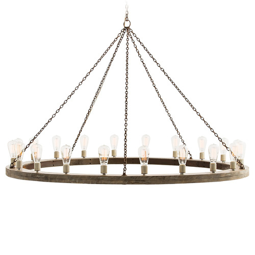 Arteriors Home Lighting Geoffrey 60-Inch Large Chandelier in Grey Wood by Arteriors Home 84175