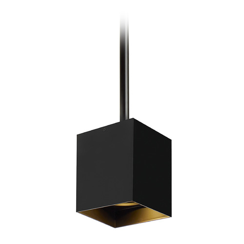 Visual Comfort Modern Collection Exo 6 3500K 48-Inch 30-Degree LED Pendant in Black by Visual Comfort Modern 700TDEXOP64830BB-LED935