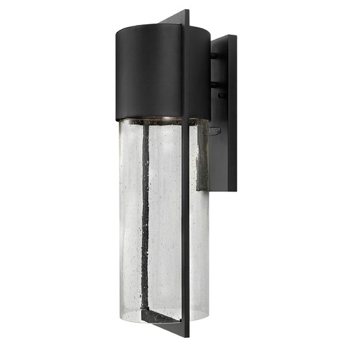 Hinkley Seeded Glass Outdoor Wall Light Black by Hinkley Lighting 1325BK