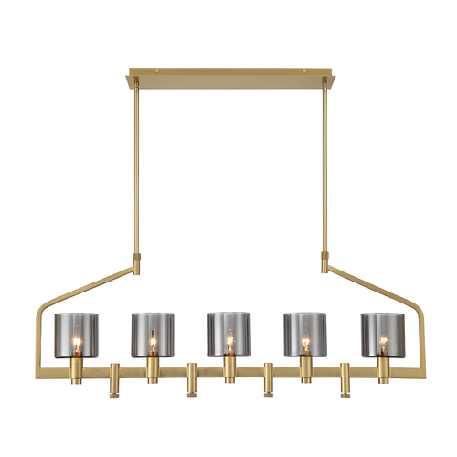 Eurofase Lighting Decato 5-Light Linear Chandelier in Satin Gold by Eurofase Lighting 45652-011