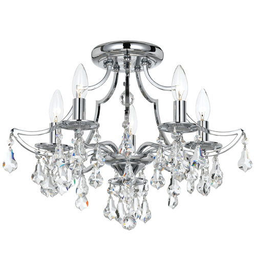 Crystorama Lighting Crystorama Lighting Cedar Polished Chrome Semi-Flushmount Light 5930-CH-CL-S