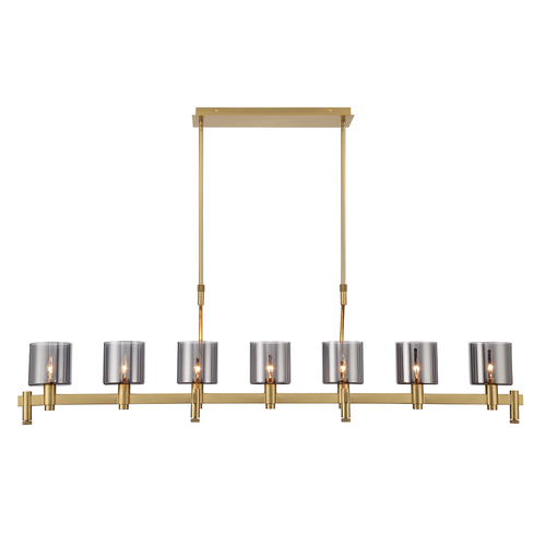 Eurofase Lighting Decato 7-Light Linear Chandelier in Satin Gold by Eurofase Lighting 45653-018