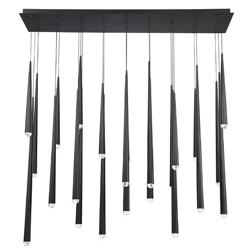 Modern Forms by WAC Lighting Cascade 23-Light LED Pendant in Black by Modern Forms PD-41723L-BK