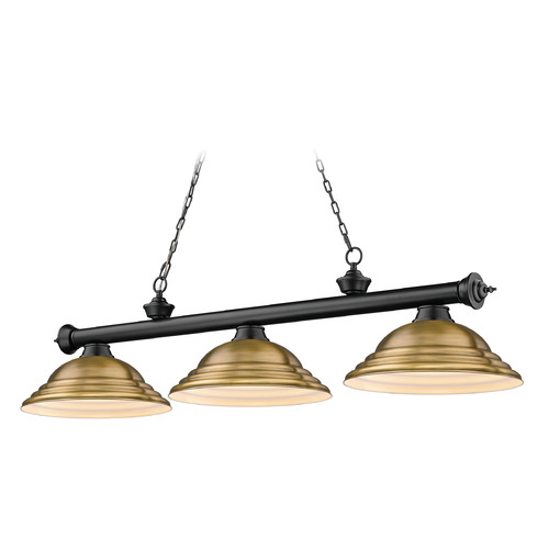 Z-Lite Cordon Matte Black Billiard Light by Z-Lite 2306-3MB-SRB