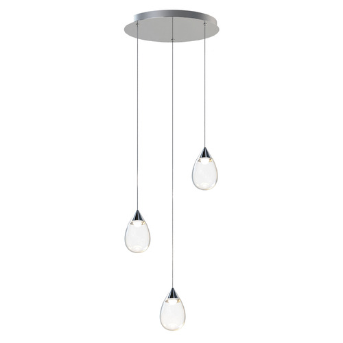 ET2 Lighting Dewdrop Polished Chrome LED Multi-Light Pendant by ET2 Lighting E21563-18PC