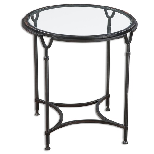 Uttermost Lighting Samson Glass Side Table by Uttermost Lighting 24469