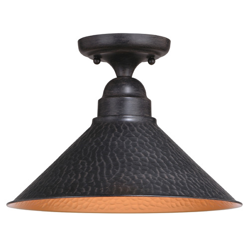 Vaxcel Lighting Vaxcel Lighting Outland Aged Iron & Light Gold Close To Ceiling Light T0667
