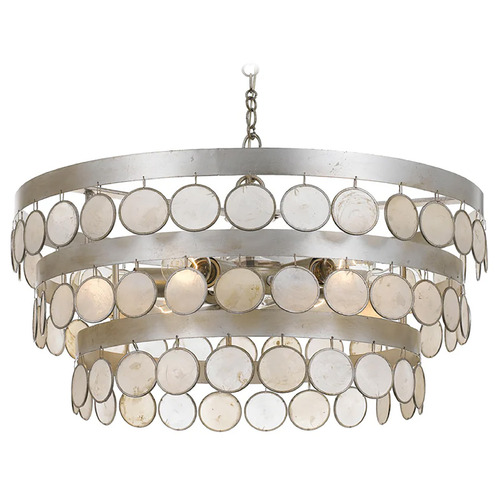 Crystorama Lighting Crystorama Lighting Coco Antique Silver Chandelier 6006-SA