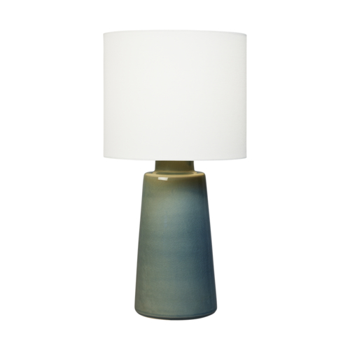 Visual Comfort Studio Collection Vessel Table Lamp in Blue Anglia Crackle by Visual Comfort Studio BT1071BAC1