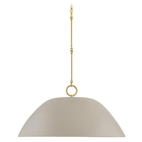 Savoy House Savoy House Lighting Alta Concrete and Brass Pendant Light with Bowl / Dome Shade 7-2918-1-156