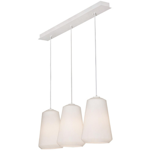AFX Lighting Afx Lighting Isla White Multi-Light Pendant with Conical Shade ISLP11WHLNR3