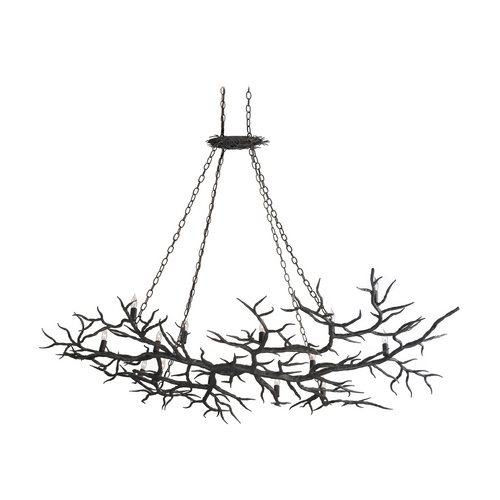 Currey and Company Lighting Rainforest 74-Inch Chandelier in Rustic Bronze by Currey & Company 9007