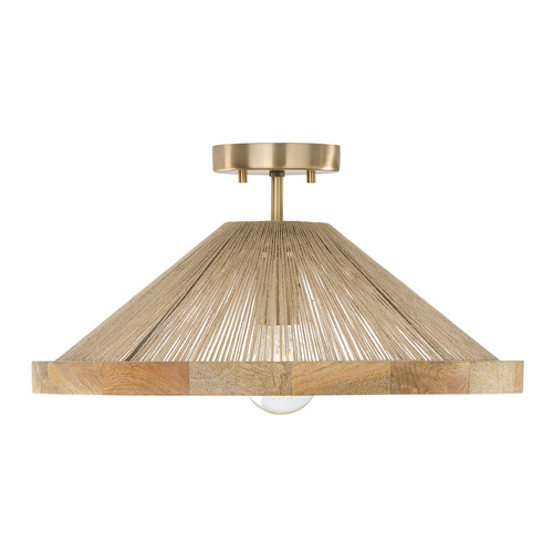 Capital Lighting Capital Lighting Maya Matte Brass Semi-Flushmount Light 252811MA