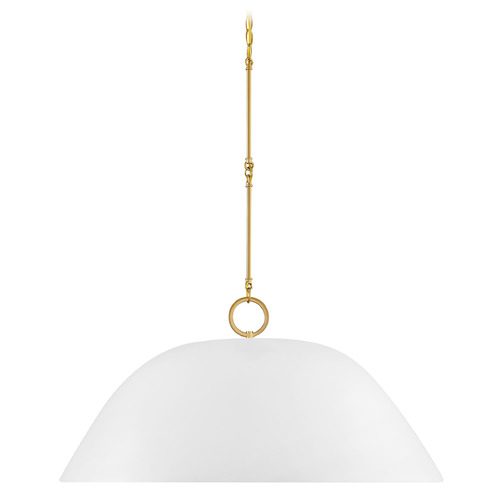 Savoy House Savoy House Lighting Alta White Bisque and Brass Pendant Light with Bowl / Dome Shade 7-2918-1-157