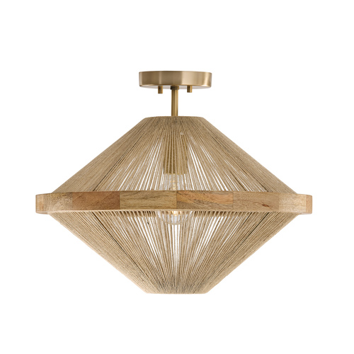 Capital Lighting Capital Lighting Maya Matte Brass Semi-Flushmount Light 252812MA