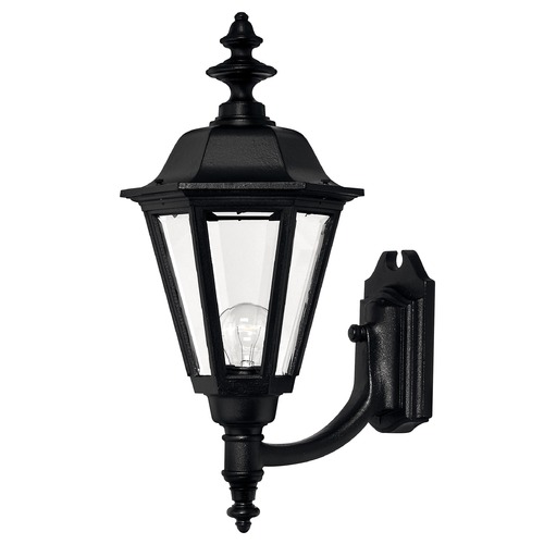 Hinkley Outdoor Wall Light with Clear Glass in Black by Hinkley Lighting 1449BK