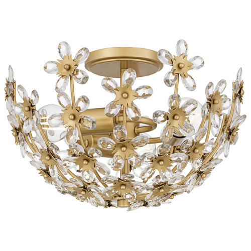 Quoizel Lighting Quoizel Lighting Rosemary Soft Gold Semi-Flushmount Light QSF6783SGD