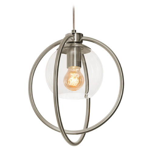 AFX Lighting Afx Lighting Jamie Satin Nickel Pendant Light with Globe Shade JAMP12MBSN