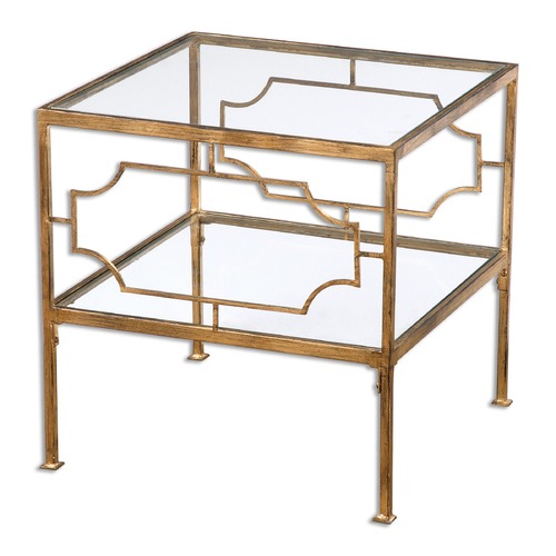 Uttermost Lighting Genell Gold Cube Table by Uttermost Lighting 24477