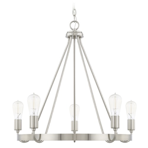 HomePlace by Capital Lighting Tanner 5-Light Chandelier in Brushed Nickel by HomePlace 420061BN