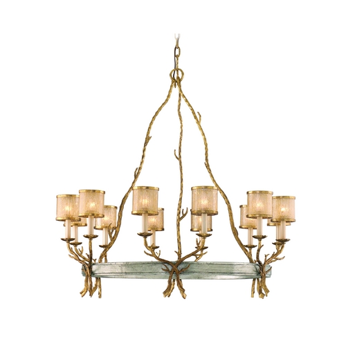 Corbett Lighting Parc Royale Gold & Silver Leaf Chandelier by Corbett Lighting 66-012