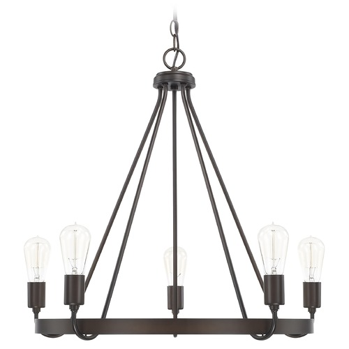 HomePlace by Capital Lighting Tanner 5-Light Chandelier in Bronze by HomePlace 420061BZ