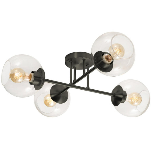 AFX Lighting Afx Lighting Jamie Black Semi-Flushmount Light JAMC24MBBK