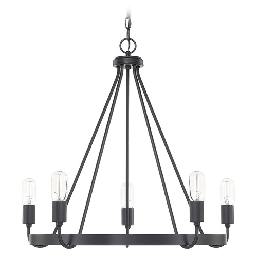 HomePlace by Capital Lighting Tanner 26.50-Inch Matte Black Chandelier by HomePlace by Capital Lighting 420061MB